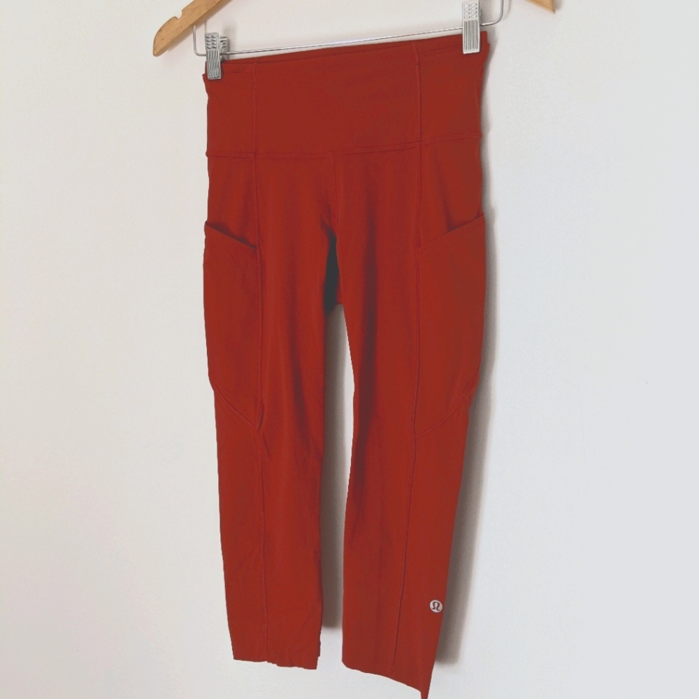 Lululemon Fast and Free Crop II Magma 4 - Picture 11 of 16